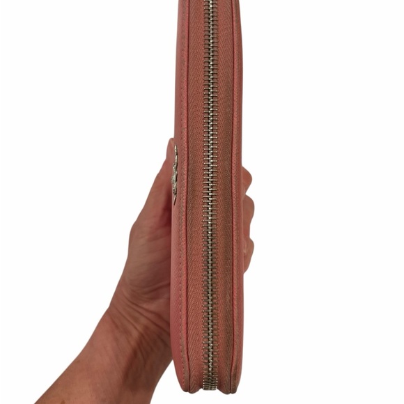 Prada Large Saffiano Leather Zip-Around Wallet | Petal Pink - Picture 5 of 14